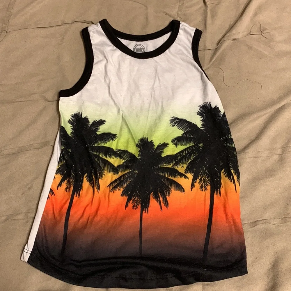 Set of 4 Boys Tanks, two are size 4/5 & two are size 6/7 - Picture 3 of 5